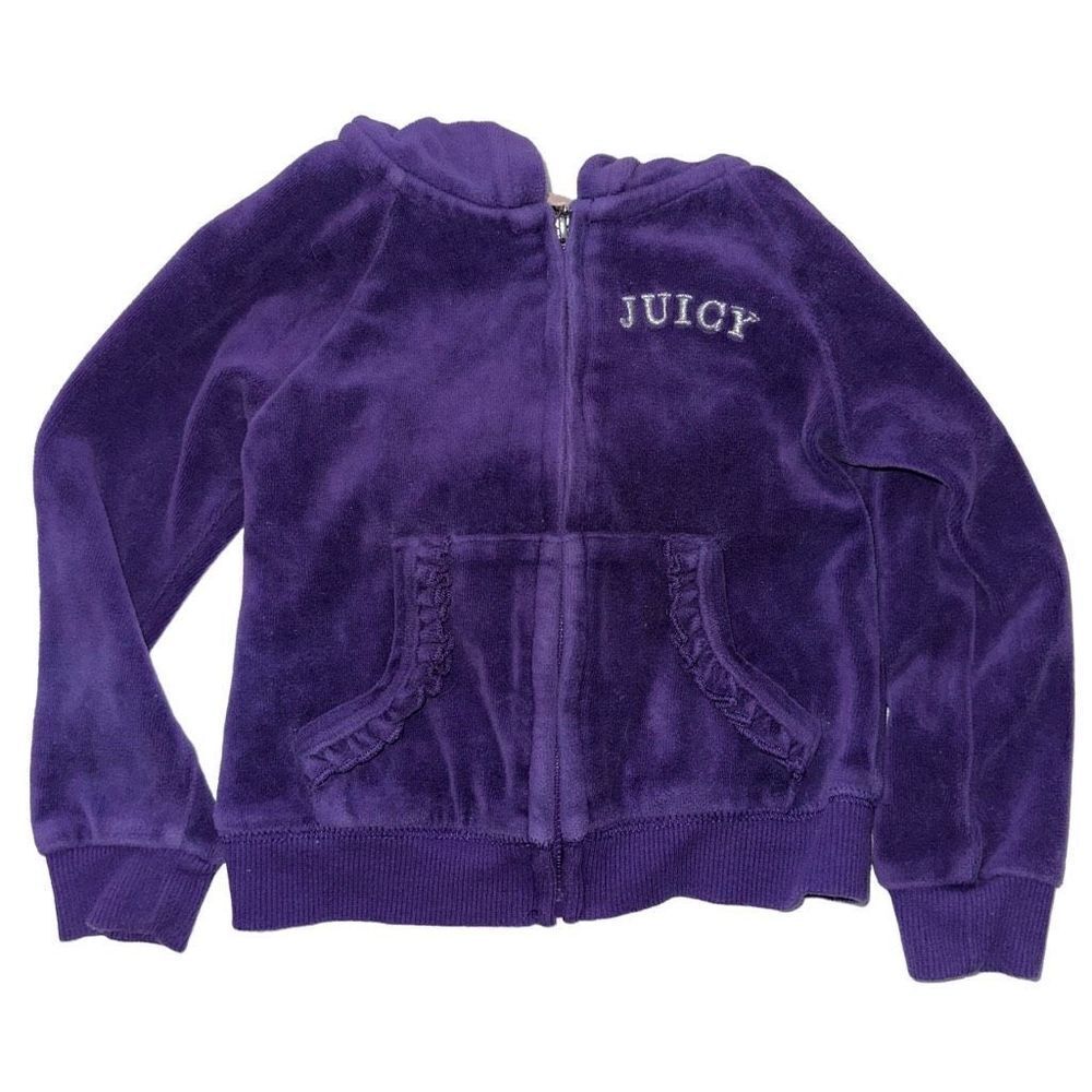 Juicy Couture Purple Velour Zip up Sweatshirt
